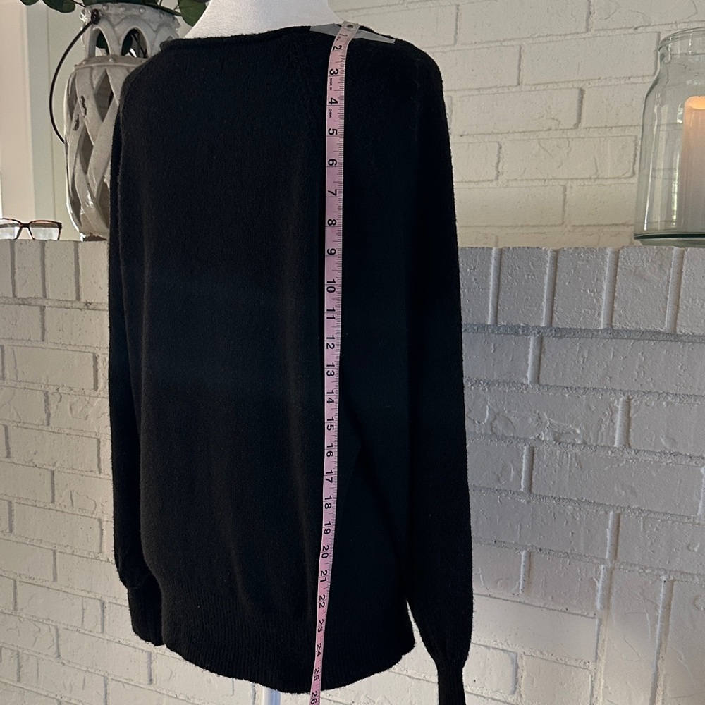 Nine West Classic Black Crew Neck Sweater - Picture 7 of 10